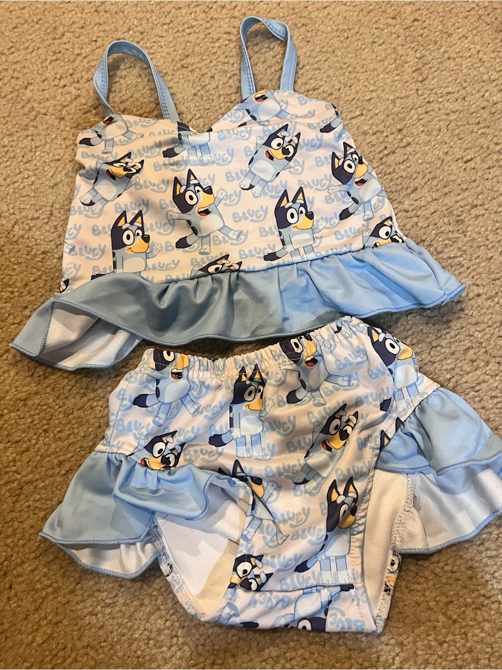 Bluey Print Ruffle Two-Piece Swim Set for Kids 4T